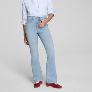 SPANX Light Blue Flare Jeans l large cropped kick